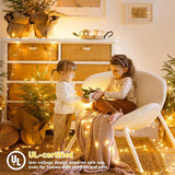 JMEXSUSS 150 LED Christmas Lights Indoor Plug in, Connectable Warm White Christmas Lights for Bedroom, 59ft 8 Modes | Lumora