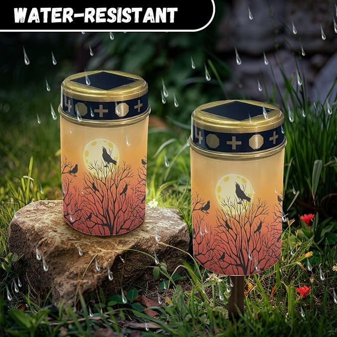 Halloween Birds Solar Lights Outdoor,Solar Stake Lights Garden Lights,Waterproof Solar Lights for Outside Yard | Lumora
