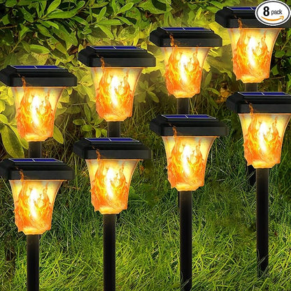 Swingers Solar Lights Outdoor,LED Solar Torch Lights with Flickering Flame,Waterproof Outdoor Garden Light for Christmas, Garden, Landscape, Path, Yard, Patio (8)