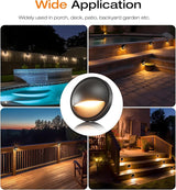 CLOUDY BAY [12 Pack] 3CCT Low Voltage LED Deck Lights Outdoor,2700K/3500K/5000K Selectable,Landscape Step Stair | Lumora