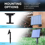 Enbrighten USB Color Changing String Lights with Solar Panel, 24ft Black Cord, 24 Acrylic Bulbs, Weatherproof | Lumora