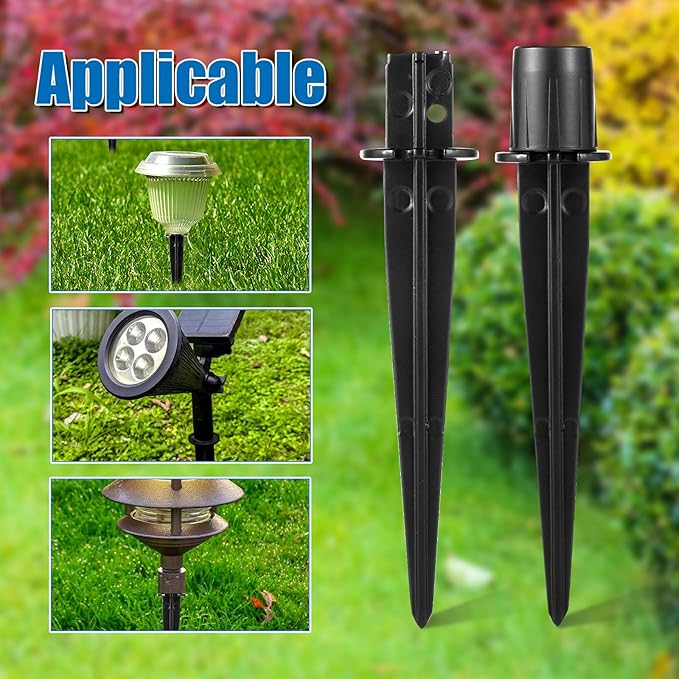12pcs Solar Light Replacement Stakes, 5.31x0.78in Metal Replacement Stakes Solar Lights Spikes Outdoor Lighting | Lumora