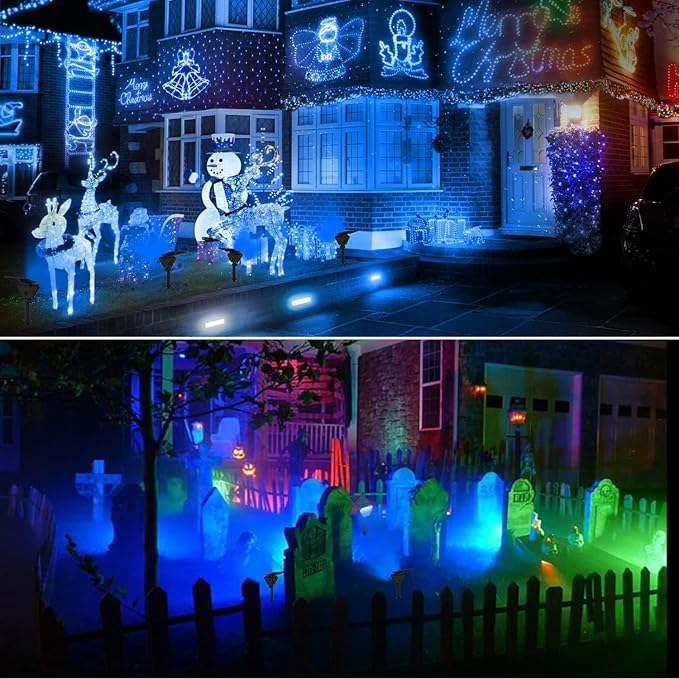 T-SUN Solar Lights Outdoor Waterproof IP65, 6Pack LED Solar Spot Lights Color Changing IP65 Waterproof Smart Auto | Lumora