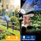 T-SUNUS Solar Spot Lights Outdoor White Christmas 4 Pack IP65 Waterproof Landscape Spotlights 6000K Separate Panel | Lumora