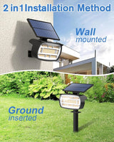 Fabrito Large Solar Spot Lights Outdoor 4 Pack, 1000 Lumens High Brightness, IP65 Waterproof Solar Spotlight with | Lumora