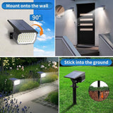 Solar Spot Lights Outdoor 2 Pack, [46 LED/3 Modes] Solar Landscape Spotlights Waterproof, 2-in-1 Auto On/Off Solar | Lumora