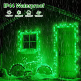 QITONG Green Solar String Lights, 2 Pack Each 66ft 200 LED Christmas String Lights Outdoor Waterproof, 8 Modes | Lumora