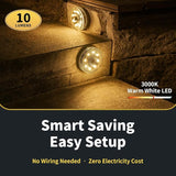 Glass Solar Step Lights with Bubble Style, Modular-Design Waterproof Outdoor Fence Lights for Stairs Step Yard | Lumora