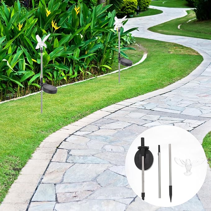 Waterproof Solar LED Garden Pathway Light Outdoor Lawn Stake Lamp for Yard Decoration, Solar Light with Rod for Patio and Villa,