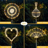 JJGoo Solar Firework Lights, 2 Pack 120 LEDs 2 Lighting Modes Solar Garden Lights Outdoor Waterproof for Yard Patio | Lumora