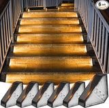 echosari 6 Pack Solar Step Lights for Outside, Ultra Bright Outdoor Stair Lights Auto ON/Off, 2835 SMD LEDs Outdoor | Lumora