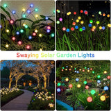 HomeBeyond Firefly Garden Decor Lights, 32 LEDs Firefly Solar Light Outdoor Waterproof, 4 Pack 8 Heads Multicolor | Lumora