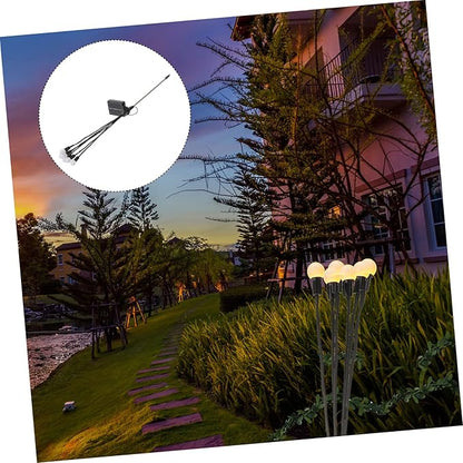 Veemoon 2pcs Solar Garden Lights High Conversion Solar Panel Outdoor Decor for Gardens Patios and Yards Function Decorative Lanterns Warm Light