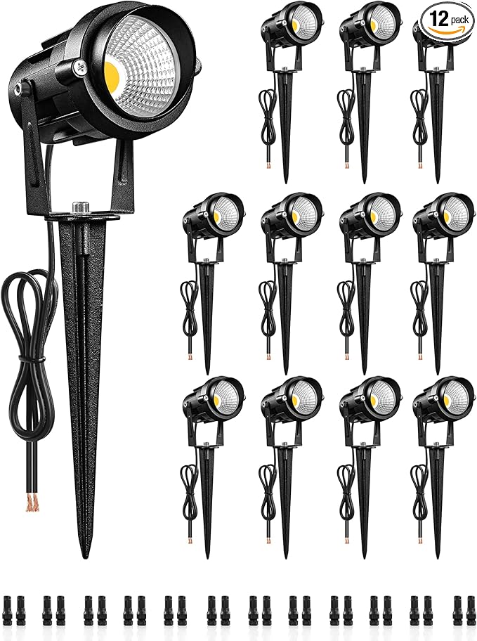 6W 700LM Low Voltage Landscape Lighting, 12V AC/DC 3000K Warm White LED Low Voltage Landscape Lights, IP65 | Lumora