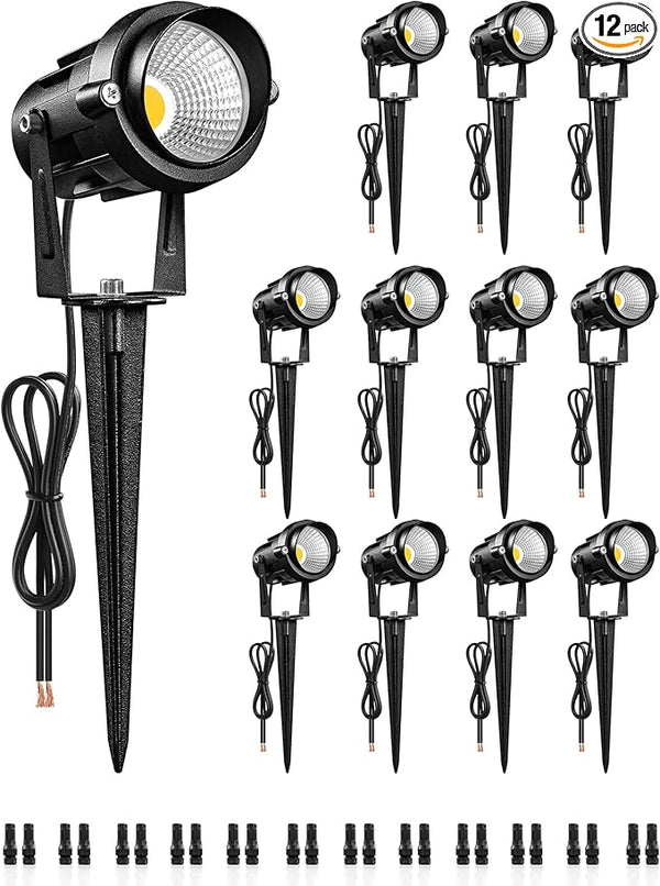 6W 700LM Low Voltage Landscape Lighting, 12V AC/DC 3000K Warm White LED Low Voltage Landscape Lights, IP65 | Lumora