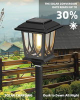 12 Pack Solar Pathway Lights + 2 Pack Solar Lamp Post Lights Outdoor - 14 Piece Bundle for Walkway, Driveway | Lumora