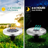Solar Ground Lights, 12 Pack Solar Lights Outdoor Waterproof, Solar Garden Lights Landscape Lighting for Pathway | Lumora