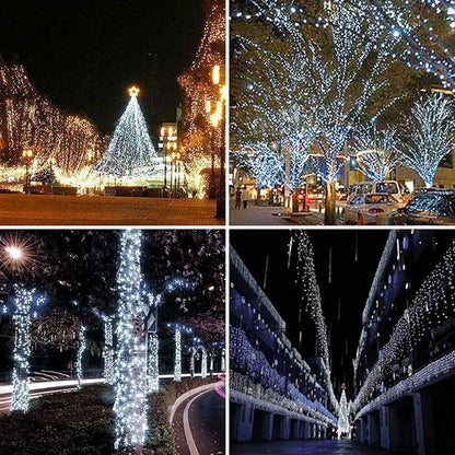 2 Pack Solar String Lights, 100LED 33FT Outdoor Waterproof Solar Fairy Lights with 8 Modes, Copper Wire Twinkle Lights for Garden, Patio, Party, Christmas, Home Decor(White)