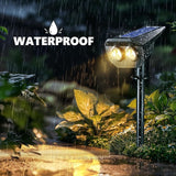 Flacchi Solar Lights Outdoor Waterproof - 2 Lighting Modes Solar Powered Garden Yard Spot Lights for Outside | Lumora