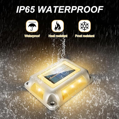 T-SUN Solar Dock Lights, Solar Driveway Lights Outdoor, 24 Pack LED Ground Driveway Light 3000K Warm White Deck Light for Path Garden Sidewalk Stair Ground Pathway
