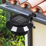 Yescom Outdoor Solar Gutter Light 3 LED Deck Fence Lights Waterproof with Bracket Wall Garden Stair Step Yard Black | Lumora