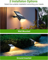 Solar Spot Lights Outdoor, Solar Lights Outdoor Waterproof IP65, 3 Brightness Modes Dusk to Dawn Landscape | Lumora