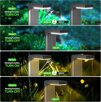 3 Color in 1 Solar Pathway Lights Outdoor 8Pack + Motion Sensor Solar Pathway Lights Outdoor 6Pack