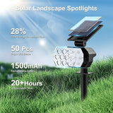 Solar Spot Lights Outdoor Color Changing, [7 Modes/8 Pack] Christmas IP67 Waterproof Landscape Spotlights, Dusk to | Lumora