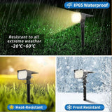 Solar Spot Lights Outdoor Waterproof IP65, 12 Pack Landscape Spotlights with 46 LEDs, 3 Modes Auto On/Off Solar | Lumora