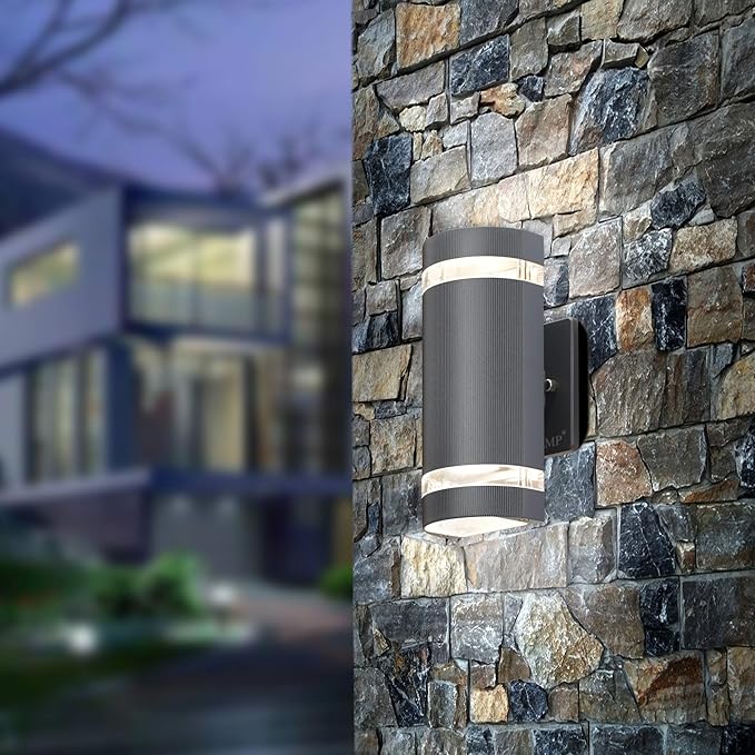 LMP LED Semi Cylinder Up and Down Lights Outdoor Wall Light,Body in Aluminum Waterproof Outdoor Wall Lamps,3000k 5W | Lumora