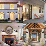 Bosceos 2-Pack Brown Wall Sconces, Farmhouse Exterior Barn Light Fixtures, Outdoor Wall Lights with E26 Socket | Lumora
