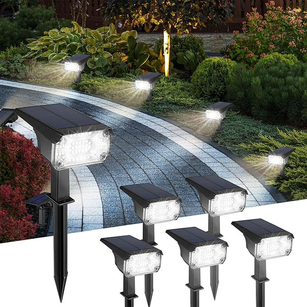 Kingsyard Solar Lights Outdoor Waterproof IP68, 47 LEDs 3 Lighting Modes USB & Solar Powered Garden Yard Pathway | Lumora