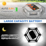 Solar Dock Lights Driveway Deck Lights - 12 Packs Waterproof Outdoor LED Aluminum Dock Lighting Warning Step Light | Lumora