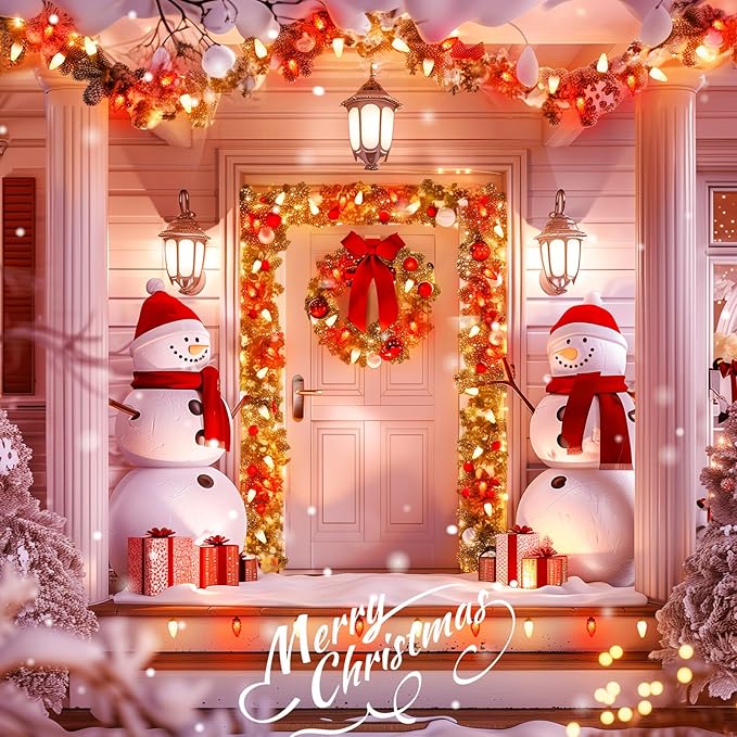 Brightown C9 LED Christmas String Lights, 2 Pack Total 132ft 200LED Outdoor Lights String, Plug-in Connectable Waterproof Roofline Lights String for Outside Yard Christmas Holiday Decor