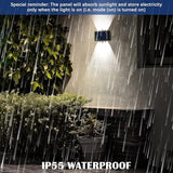 8 Pack Solar Wall Lights for Outside 6000K Cold Solar Fence Lights Up and Down LED Autumn Outdoor Decorative | Lumora