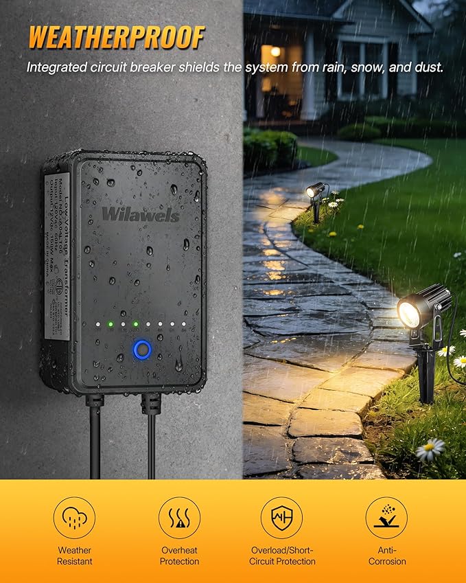 All-in-One LED Low Voltage Landscape Lighting Kit, 12-Pack Landscape Lights with Transformer, 100FT Wire and | Lumora