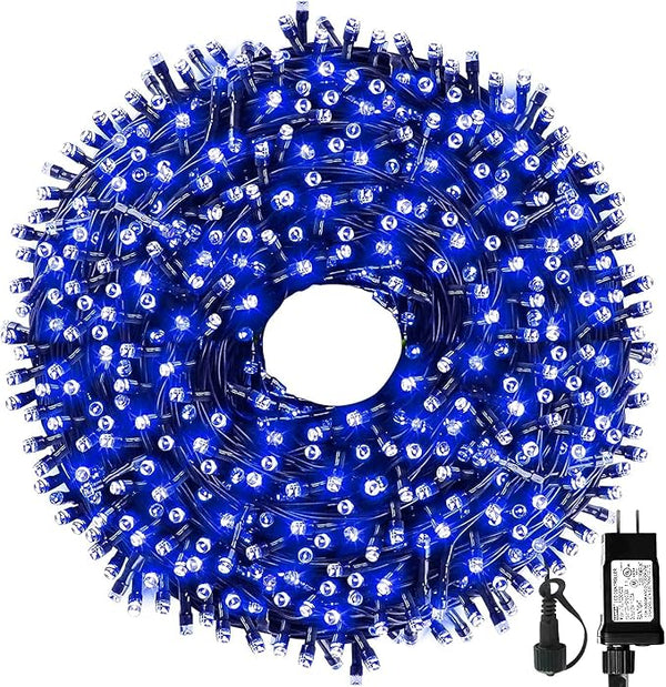 105FT 300LEDs Christmas Lights Outdoor Indoor 8 Modes for Christmas Tree Party Decoration, 100% UL Listed (Blue | Lumora