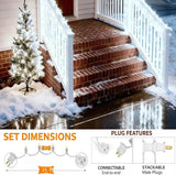 50 Counts Cool White LED Christmas Lights, 25ft Commercial Grade Outdoor String Lights - Waterproof UL Certified | Lumora