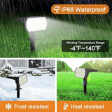 WELALO Solar Spot Lights Outdoor, [6 Pack/65 LED/3 Modes] Solar Landscape Spotlights, Solar Powered Christmas | Lumora