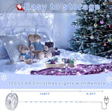 Decute 300Led 99FT Silver Wire Christmas Fairy String Lights Dimmable with Remote Control Starry Lights with UL | Lumora