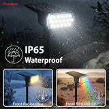 Solar Lights Outdoor Waterproof, LED Solar Spot Lights Outdoor, 7 Color Changing Solar Spotlights, Multicolor RGB | Lumora