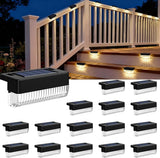 Solar Deck Lights Outdoor 16 Packs, Solar Powered LED Step Lights Waterproof Outdoor for Deck, Step, Fence, Wall | Lumora