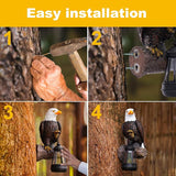 Eagle Tree Hugger with Solar Lantern - Resin Eagle Statue for Outdoor Garden Decor - Ideal Eagle Housewarming & | Lumora