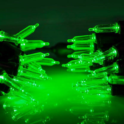 Pro Christmas T5 LED Christmas Lights - 70 Count Classic 5mm String Light Set - Professional Grade Indoor/Outdoor Commercial Holiday Lights for Trees, Bushes, & Décor - Green