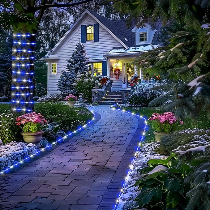 JMEXSUSS 200 LED Solar Rope Lights for Christmas Decor, 72ft IP 65 Outdoor Waterproof Christmas Rope Lights with 8 | Lumora