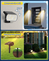 Kaxiida Solar Lights Outdoor Waterproof IP68, 3 Lighting Models Solar Powered Spot Lights Outdoor, 56LED Solar | Lumora