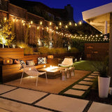 100FT LED Outdoor String Lights, Waterproof Patio Lights with 32 Shatterproof Dimmable 2700K A39 Bulbs Hanging | Lumora