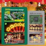 12 Pack Christmas Decorations Outdoor, Twinkling Big Star Solar Christmas Lights with 180 Bright LED and 10 | Lumora
