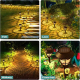 10 Pack Solar Pathway Lights Outdoor- Bright Solar Powered Garden Light with 3000K Warm LED, Auto On/Off Waterproof | Lumora