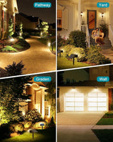 102 LEDs Solar Spot Lights Outdoor Waterproof IP65, [ 4 Modes/8 Pack] Solar Spotlights, Adjustable Light & Panel | Lumora